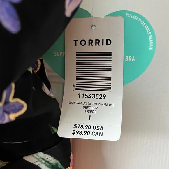 NWT Beach, Summer, Floral, Colorful Torrid Tankini - Picture 3 of 10